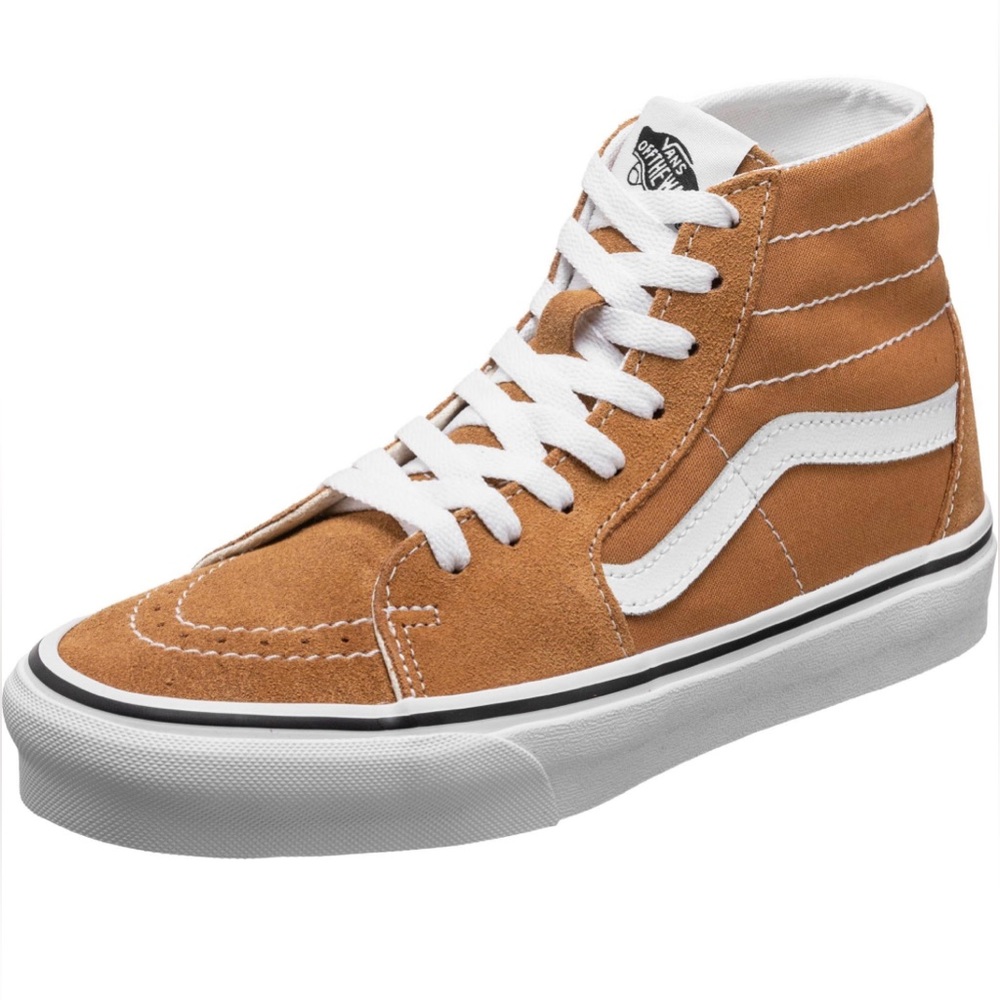 NWT VANS Sk8 Hi Shoe-Golden Brown/True White no box 8 1/2 - Picture 9 of 10